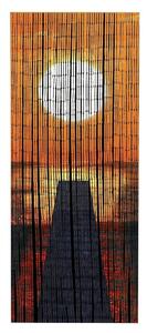 Narančasta zavjesa za vrata od bambusa 200x90 cm Sunset - Maximex