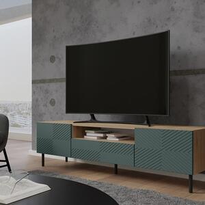 Shannan MIX RTV KAMA160 TV stalak, 43x160x40 cm, hrast-zeleni