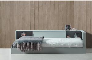 Sivi krevet za jednu osobu od borovog drveta WOOOD Connect, 90 x 200 cm