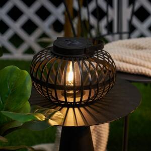 Pauleen SUNSHINE BLISS crna 17 cm IP44 LED solarna stolna lampa, Crno, Bambus