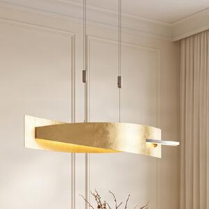 Lucande LED visilica Marija, 101 cm, zlatne boje, prigušivanje, prigušiva, Zlato / mjed, Dnevni boravak/blagovaonica, Metal