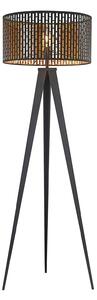 Podne Lampa Lindby, Thoralf, Crno, Dnevna soba, Metal