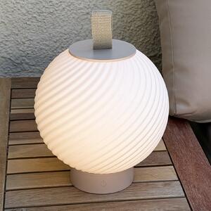Briloner Brilo Unplugged Globe punjiva LED stolna lampa, bež/bijela, IP44, prigušiva, Bež, Područje hodnika, Plastika