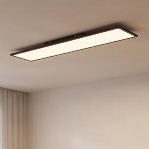 Lindby LED panel Lamin, crni, 120cm, CCT, dimable, daljinski, prigušiva, Crno, Dnevni boravak/blagovaonica, Metal