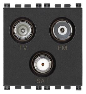 VIMAR ARKÉ PRIKLJUČ.TV-FM-SAT 3 IZLAZA 2M TV/SAT ANTRACIT VI19303