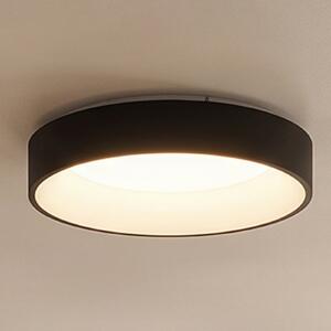 Arcchio LED stropna svjetiljka Aleksi, Ø 45cm, crna, metal, CCT, prigušiva, Crno, Kuhinja, Metal