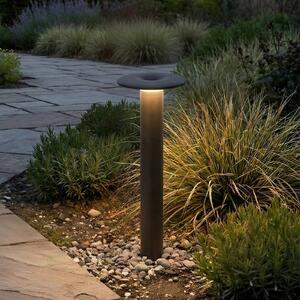 Lucande LED svjetiljka za put Haloa, crna, visina 50 cm, IP54, Crno, Aluminij
