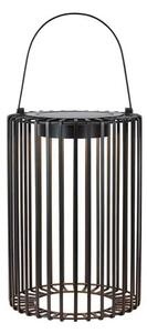Crna LED lanterna sa solarnim panel/s USB za eksterijer (visina 54 cm) Cavia – Markslöjd