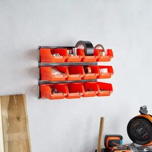 VonHaus Zidni Organizer Alata 15-dijelni – Zidna Ploča s Kukama i Spremnicima – Ušteda Prostora u Radionici