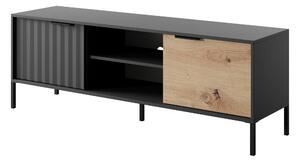 Crni RTV stalak u dekoru artisan hrast RAVE 153 2D