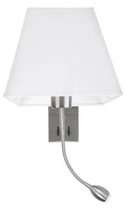 VALENCIA ZIDNA LAMPA LED & E27 3W/3000K/190lm/IP20/BIJELA & KROM NL8127402