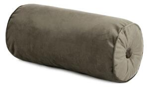 Baršunasti jastuk u obliku cilindra u bež boji 20 x 45 cm