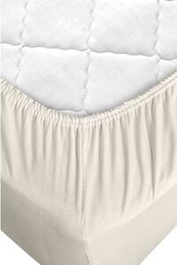 Žuto-krem pamučna posteljina za bračni krevet/s produženom plahtom 200x220 cm - Mila Home