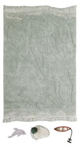 Mentol zeleni pamučan dječji tepih za igru 90x130 cm Waves – Lorena Canals
