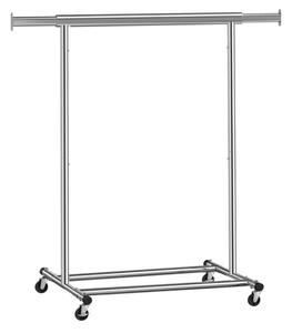 Stalak za odjeću na kotačićima INEZ, max. 90 kg, 83,5x45x160 cm, srebrni Jurhan