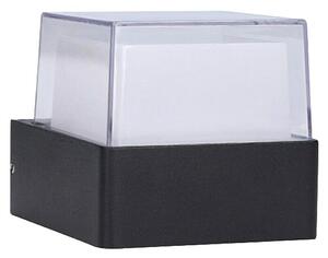 Green Tech Zidna LED svjetiljka Saturn (5 W, D x Š x V: 90 x 105 x 85 mm, Crna, Topla bijela)