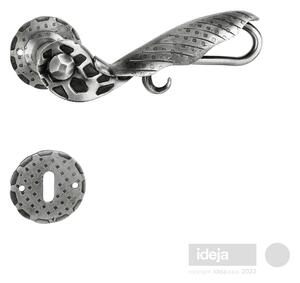 Kvaka kovana Korina antik srebro <span>rozeta ključ ili cilindar</span> Ključ