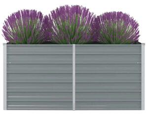 VidaXL Vrtna Visoka Posuda za Biljke 160x80x77 cm Pocinčani čelik Siva boja