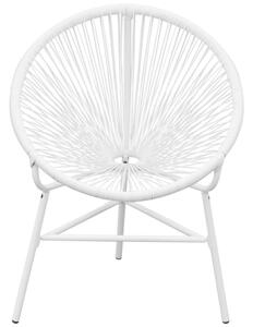 VidaXL Vrtna okrugla stolica poliratan bijela