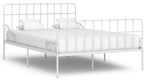 VidaXL Okvir za krevet s podnicama bijeli metalni 120 x 200 cm