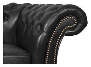 Chesterfield Trosjed Winfield Basic Leather | 3-sjedišta | Shiny Black