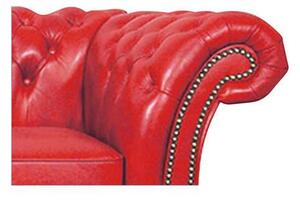 Chesterfield Garnitura Winfield Basic Luxe Leather | 4-sjedišta | Red