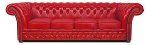 Chesterfield Garnitura Winfield Basic Luxe Leather | 4-sjedišta | Red