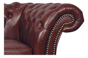 Chesterfield Garnitura Winfield Basic Luxe Leather | 4-sjedišta | Cloudy Red
