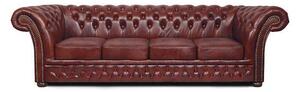 Chesterfield Garnitura Winfield Basic Luxe Leather | 4-sjedišta | Cloudy Red