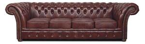 Chesterfield Garnitura Winfield Basic Leather | 4-sjedišta | Cloudy Red