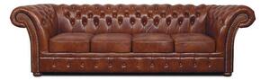 Chesterfield Garnitura Winfield Basic Leather | 4-sjedišta | Cloudy Brown Old