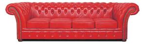 Chesterfield Garnitura Winfield Basic Leather | 4-sjedišta | Red
