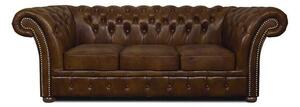 Chesterfield Trosjed Winfield Basic Leather | 3-sjedišta | Cloudy Brown Light