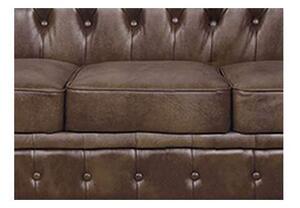Chesterfield Trosjed Winfield Basic Leather | 3-sjedišta | Cloudy Brown Dark