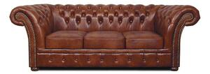 Chesterfield Trosjed Winfield Basic Leather | 3-sjedišta | Cloudy Brown Old