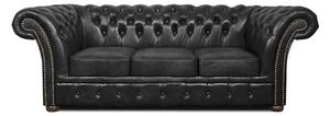 Chesterfield Trosjed Winfield Basic Leather | 3-sjedišta | Shiny Black