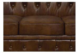 Chesterfield Garnitura Winfield Basic Leather | 4-sjedišta | Cloudy Brown Light