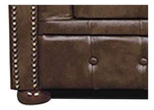 Chesterfield Trosjed Winfield Basic Leather | 3-sjedišta | Cloudy Brown Dark