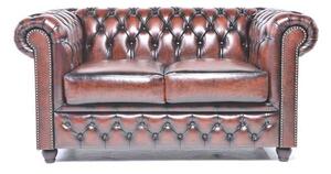 Chesterfield Dvosjed Original Leather | 2-sjedišta | Wash Off Brown