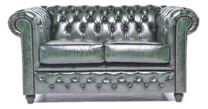 Chesterfield Dvosjed Original Leather | 2-sjedišta | Wash Off Green