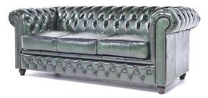 Chesterfield Trosjed Original Leather | 3-sjedišta | Wash Off Green