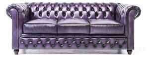 Chesterfield Trosjed Original Leather | 3-sjedišta | Wash Off Purple
