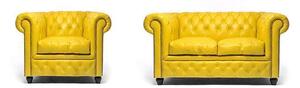 Chesterfield Set Garnitura Original Leather | 1 + 2 sjedišta | Yellow