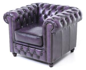 Chesterfield Set Garnitura Original Leather | 1 + 1 + 3 sjedišta | Wash Off Purple