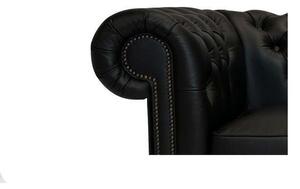 Chesterfield Fotelja First Class Leather | 1-sjedište | Matt Black