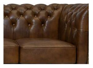 Chesterfield Garnitura First Class Leather | 4-sjedišta | Cloudy Brown Light