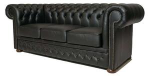 Chesterfield Trosjed First Class Leather | 3-sjedišta | Shiny Black