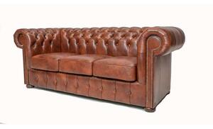 Chesterfield Trosjed Class Leather | 3-sjedišta | Cloudy Brown Old