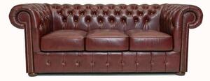 Chesterfield Trosjed Class Leather | 3-sjedišta | Cloudy Red