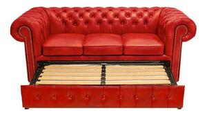 Chesterfield Trosjed Ležaj Class Leather | 3-sjedišta | Red